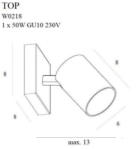 MAXLIGHT W0218 KINKIET TOP1 BIAŁY MAXLIGHT W0218 KINKIET TOP1 BIAŁY